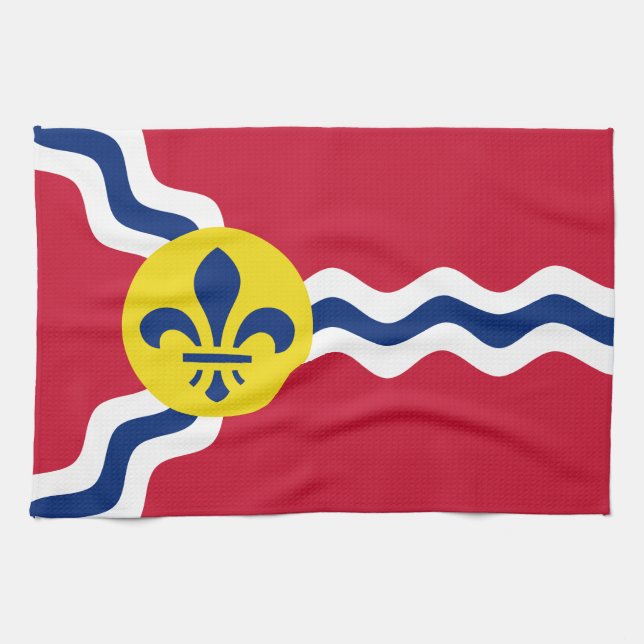Flag of St. Louis, Missouri Tea Towel (Horizontal)