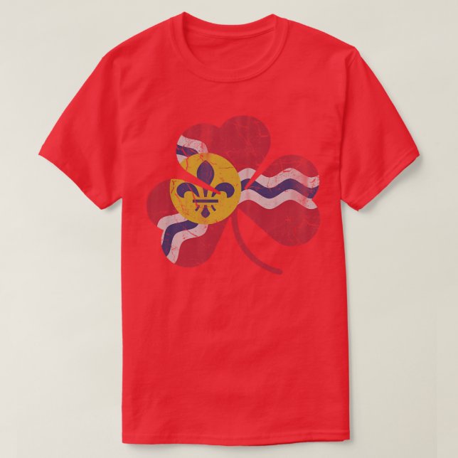 Flag of St Louis Shamrock T-Shirt (Design Front)