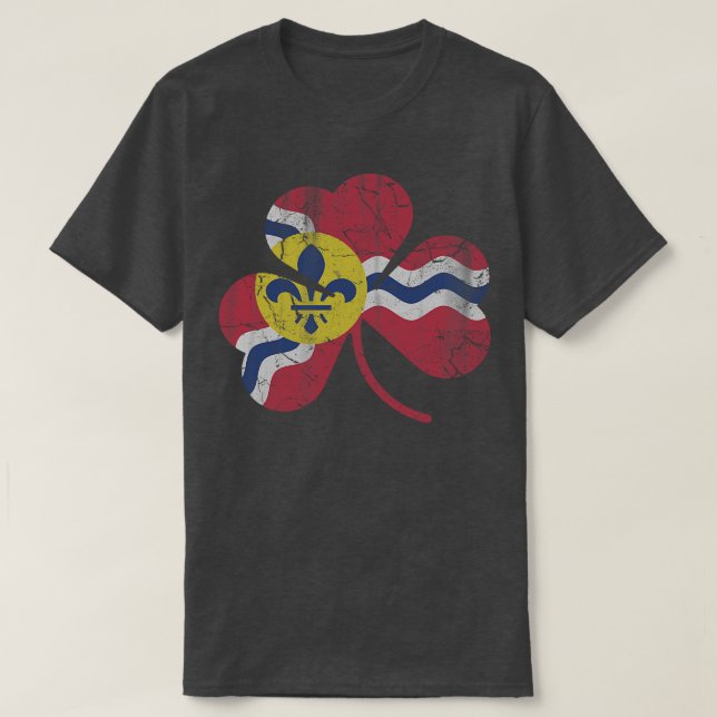 Flag of St Louis Shamrock T-Shirt (Design Front)