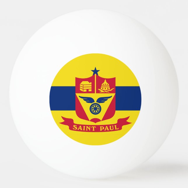 Flag of St Paul, Minnesota Ping Pong Ball (Front)