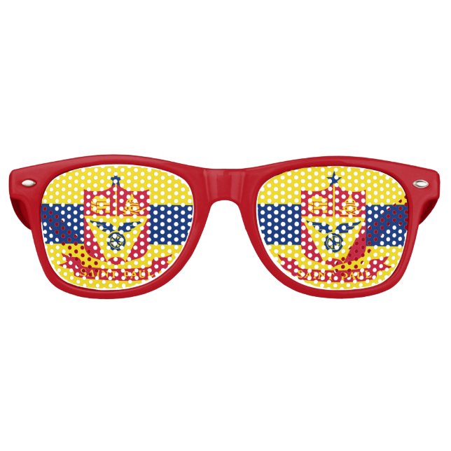 Flag of St Paul, Minnesota Retro Sunglasses (Front)