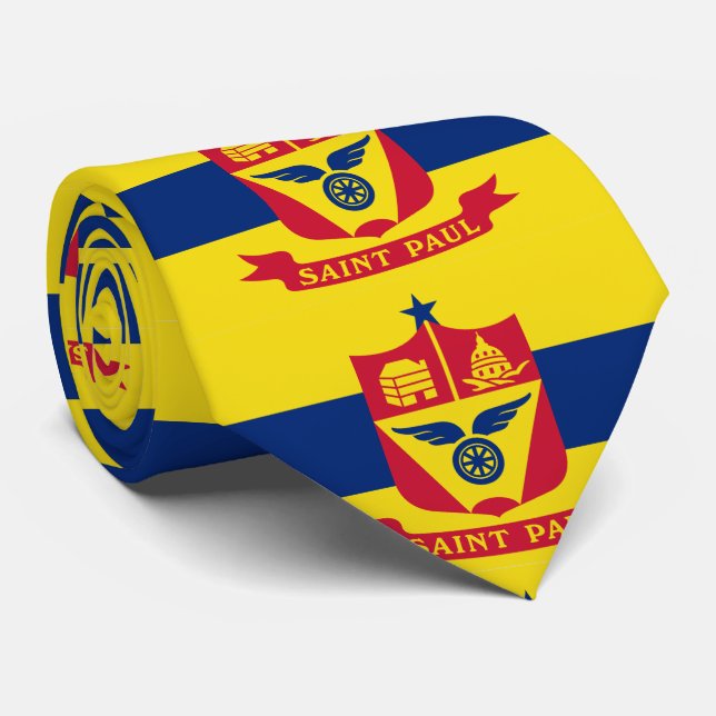 Flag of St Paul, Minnesota Tie (Rolled)