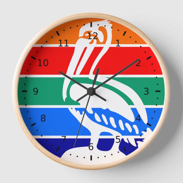 Flag of St. Petersburg, Florida Clock (Front)