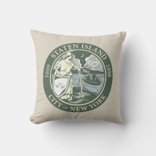 Flag of Staten Island (Borough of New York City) Cushion