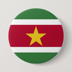 Flag of Suriname 7.5 Cm Round Badge