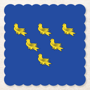Flag of Sussex Paper Coaster