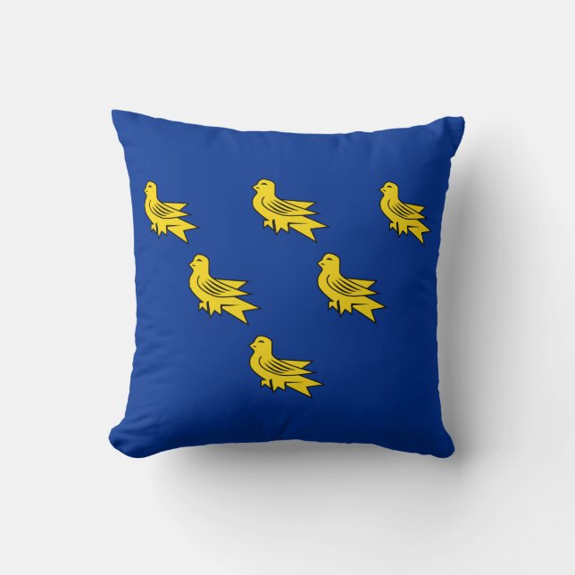 Flag of Sussex Throw Pillow (Front)