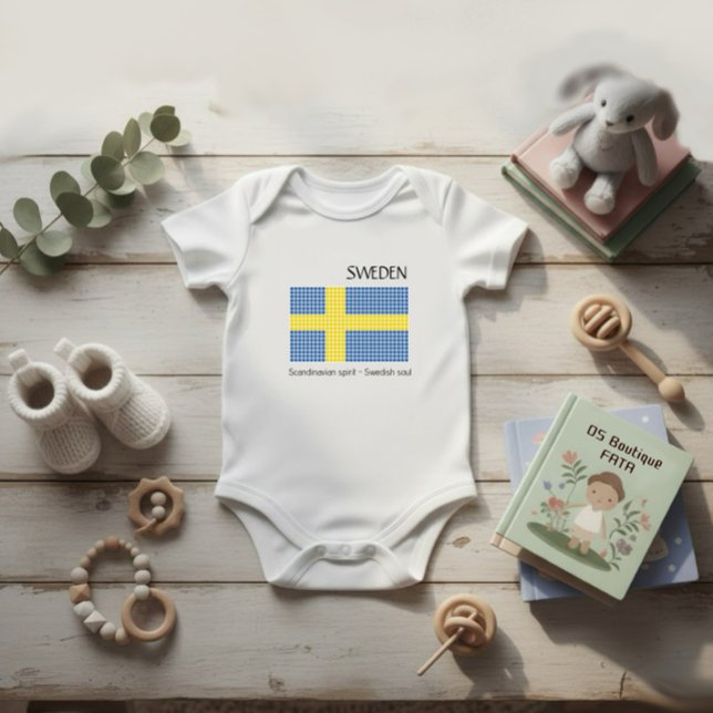 Flag of Sweden Baby Bodysuit (Creator Uploaded)