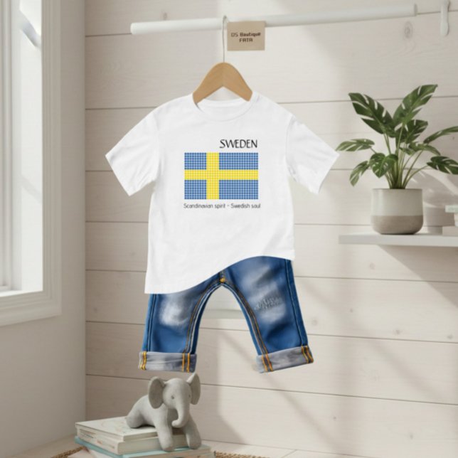 Flag of Sweden Baby T-Shirt (Creator Uploaded)
