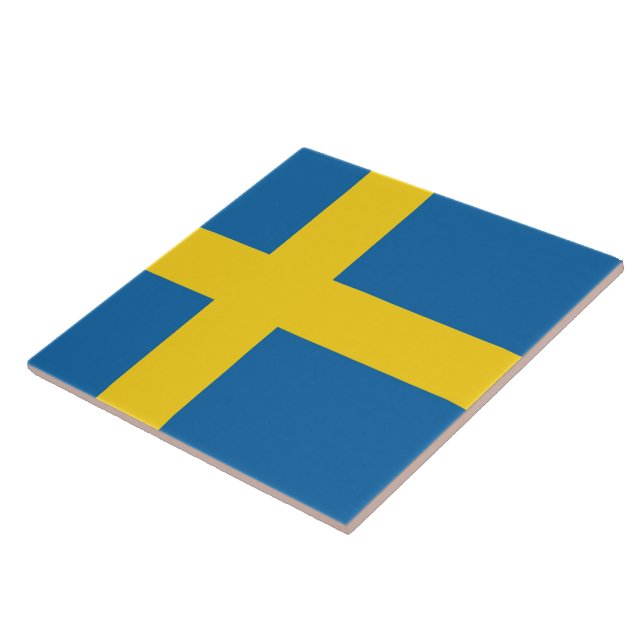 Flag of Sweden Ceramic Tile (Side)
