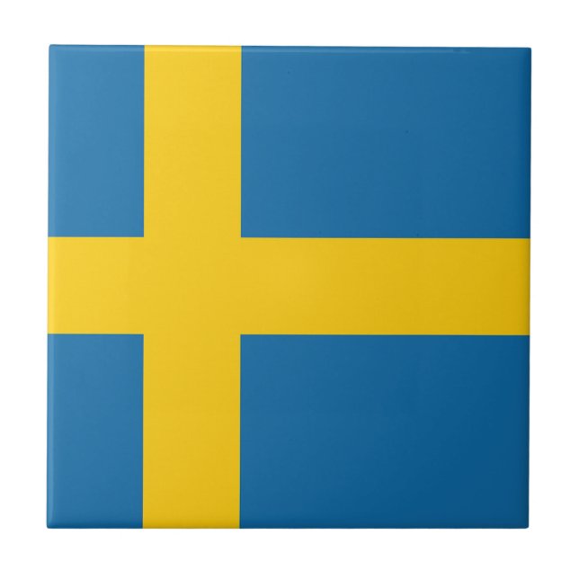 Flag of Sweden Ceramic Tile (Front)