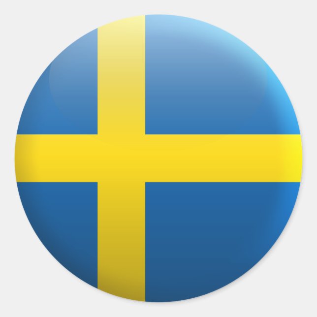 Flag of Sweden Classic Round Sticker (Front)