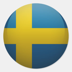 Flag of Sweden Classic Round Sticker