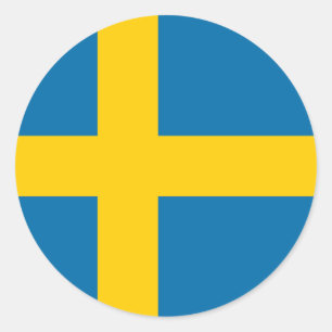 Flag of Sweden Classic Round Sticker