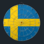 Flag of Sweden Dartboard<br><div class="desc">Flag of Sweden - Sveriges flagga</div>