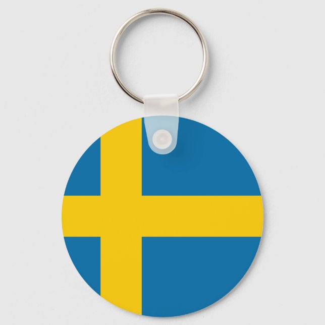 Flag of Sweden Key Ring (Front)