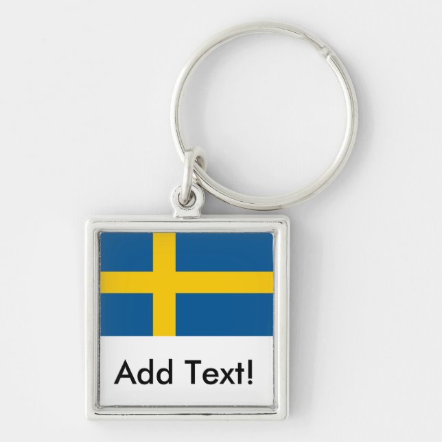 Flag of Sweden Key Ring (Front)