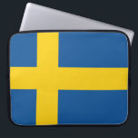 Flag of Sweden Laptop Sleeve<br><div class="desc">Proportion 10:16,  Flag of Sweden</div>