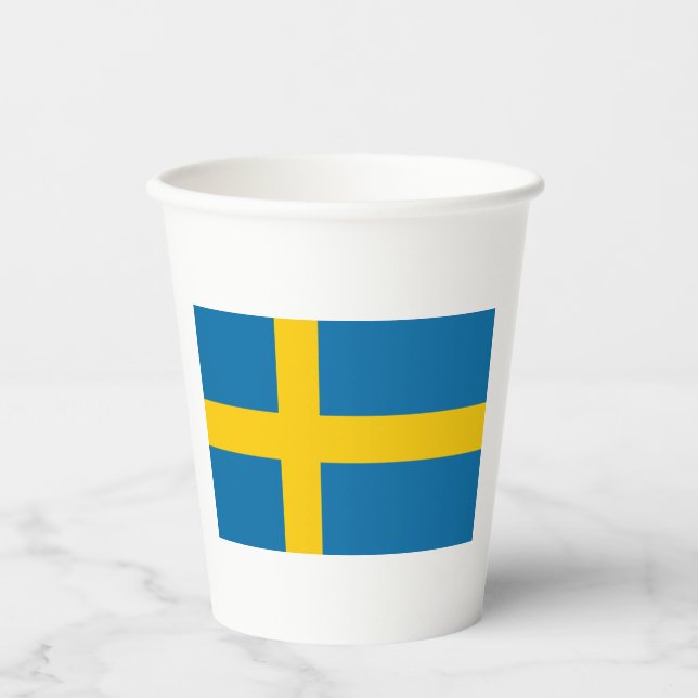 Flag of Sweden Paper Cups (Front)
