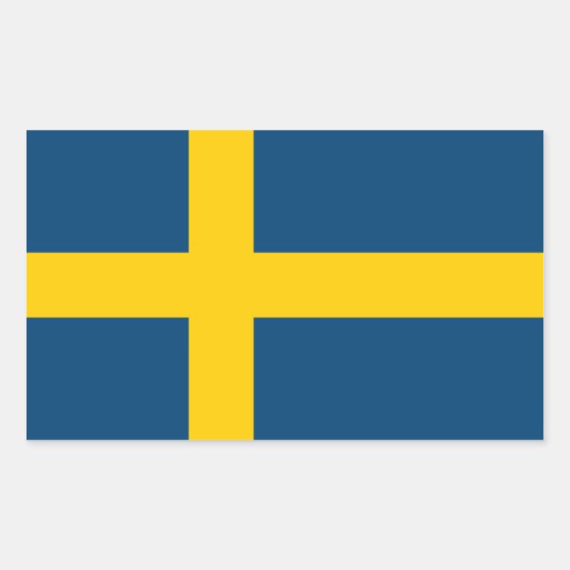 Flag of Sweden Rectangular Sticker (Front)