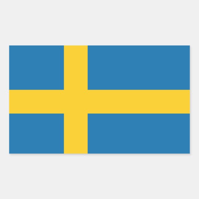 Flag of Sweden Rectangular Sticker (Front)