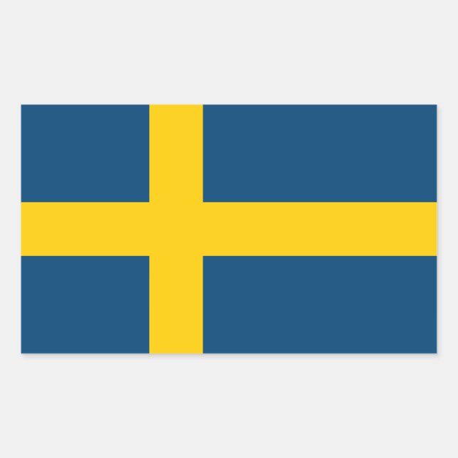 Flag of Sweden Rectangular Sticker (Front)