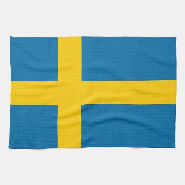 Flag of Sweden Tea Towel (Horizontal)