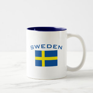 Flag of Sweden Two-Tone Coffee Mug