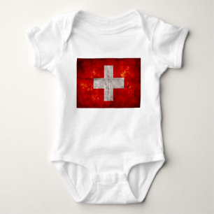 Flag of Switzerland Baby Bodysuit