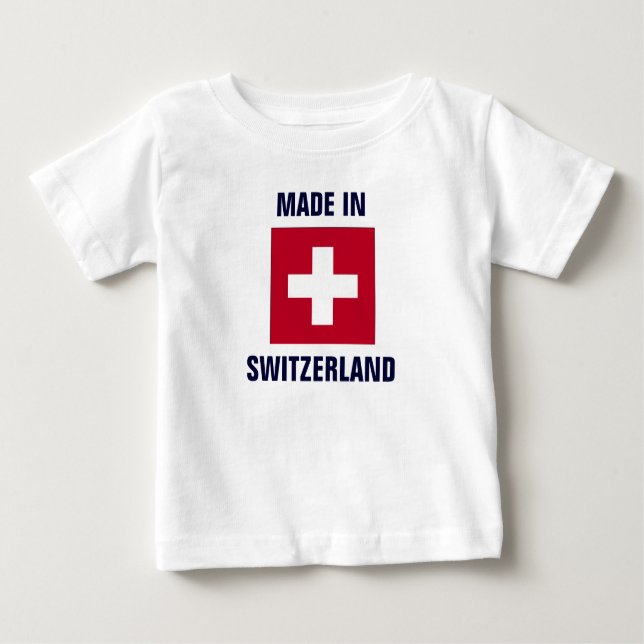 Flag of Switzerland Baby T-Shirt (Front)
