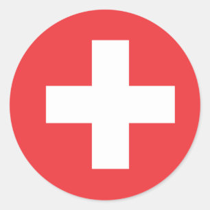 Flag of Switzerland Classic Round Sticker