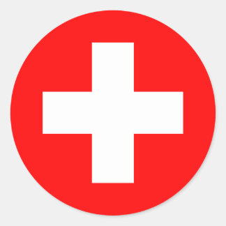 Flag of Switzerland Classic Round Sticker
