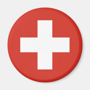 Flag of Switzerland - Die Nationalflagge der Schwe Magnet