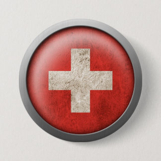 Flag of Switzerland Disc 7.5 Cm Round Badge