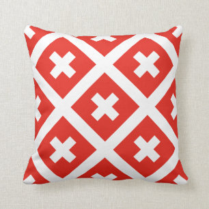 Flag of Switzerland Elegant Swiss Pattern Cushion