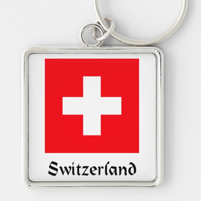 Flag of Switzerland Key Ring (Front)