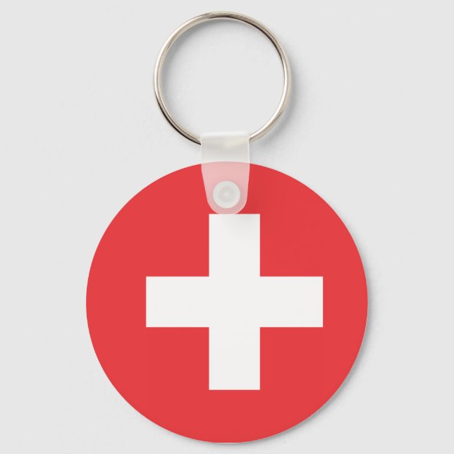 Flag of Switzerland Key Ring (Front)