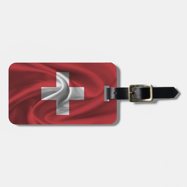 Flag Of Switzerland Luggage Tag (Front Horizontal)