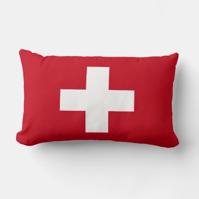 Flag of Switzerland Lumbar Cushion (Front)