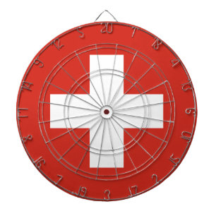 Flag of Switzerland Metal Cage Dartboard