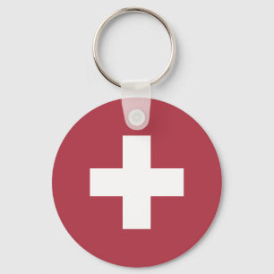 Flag of Switzerland modified - Switzerland - Suiss Key Ring