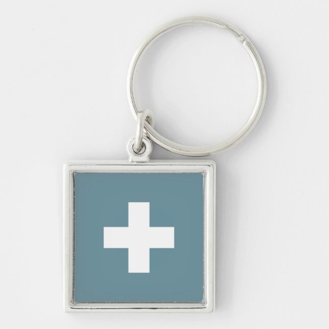 Flag of Switzerland modified - Switzerland - Suiss Key Ring (Front)