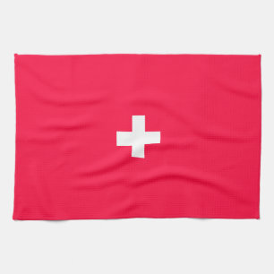 Flag of Switzerland modified - Switzerland - Suiss Tea Towel
