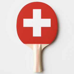 Flag of Switzerland Ping Pong Paddle
