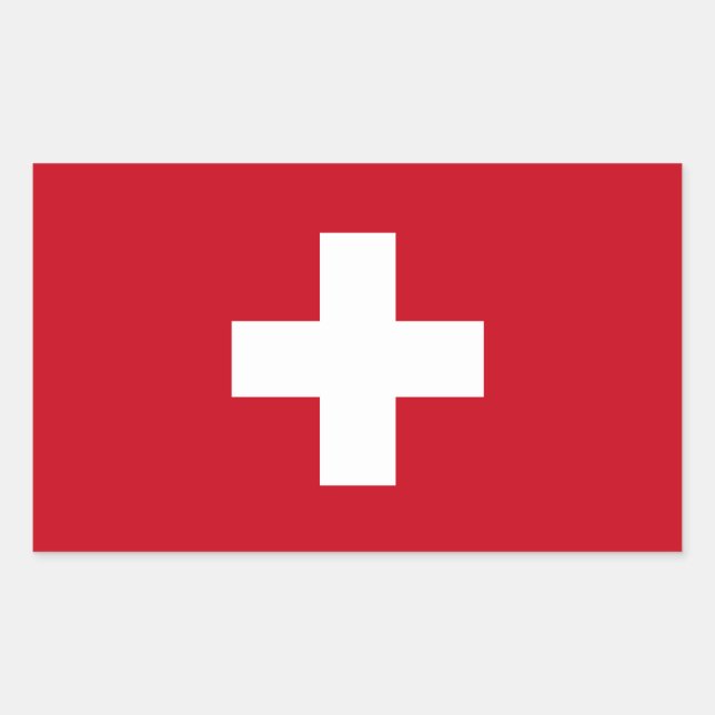 Flag of Switzerland Rectangular Sticker (Front)
