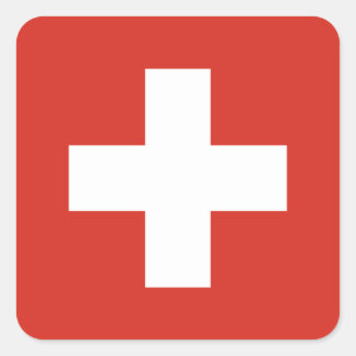 Flag of Switzerland Square Sticker