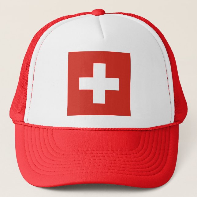 Flag of Switzerland Trucker Hat (Front)