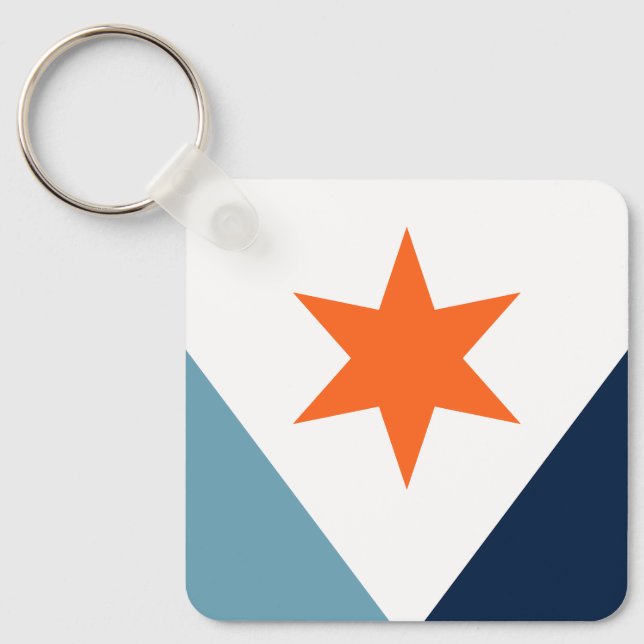 Flag of Syracuse, New York Key Ring (Front)