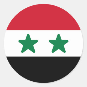 Flag of Syria Classic Round Sticker