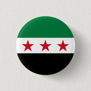 Flag of Syria (December 2024) 3 Cm Round Badge